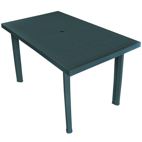 vidaXL Table de jardin Vert 126 x 76 x 72 cm Plastique