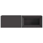 vidaXL Braise Noir 160 x 45 x 35 cm Acier