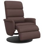 vidaXL Fauteuil inclinable avec repose-pieds marron similicuir