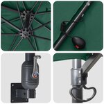 vidaXL Parasol de jardin Vert 248 5 x 247 5 x 160 cm