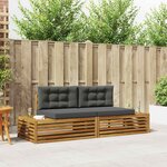 vidaXL Ensemble de canapés d'extérieur Naturel et Anthracite