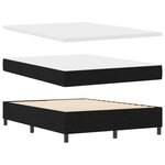 vidaXL Lit à sommier à ressort avec matelas noir 140x190 cm en tissu