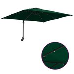vidaXL Parasol de jardin Vert 248.5 x 247.5 x 160 cm tissu