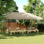 vidaXL Tente de fête Taupe 292 x 580 x 315 cm Tissu Oxford