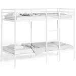 vidaXL Lit superposé sans matelas blanc 100x190 cm acier