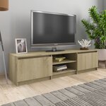 vidaXL Meuble TV Chêne sonoma 140x40x35 5 cm Bois d'ingénierie