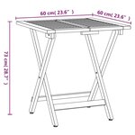 Ensemble de bistro jardin meuble extérieur terrasse pliable 3 pièces avec coussins acacia solide 02_0013542
