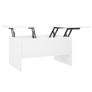 vidaXL Table basse blanc 80x50x42 5 cm bois d'ingénierie