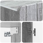vidaXL Armoire Murale Sonoma gris 66 x 34 5 x 92 cm Bois d'ingénierie