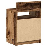 vidaXL Table de chevet avec 2 tiroirs vieux bois 40x33x60 cm