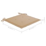 vidaXL Chaises à manger d'extérieur lot de 4 et coussins Acacia massif