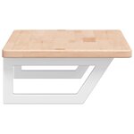 vidaXL Étagère de vasque murale acier et bois de chêne massif