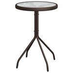 vidaXL Ensemble bistro de jardin 3 Pièces Marron Acier