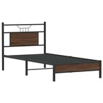 vidaXL Cadre de lit sans matelas chêne marron 80x200cm bois ingénierie