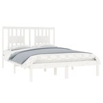 vidaXL Cadre de lit sans matelas blanc bois massif 140x190 cm