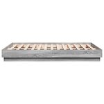 vidaXL Cadre de lit sans matelas sonoma gris 140x190 cm