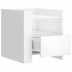 vidaXL Table de chevet blanc 45x50x50 cm bois d’ingénierie