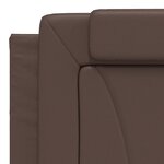 vidaXL Cadre de lit avec tête de lit Marron 180x200 cm Similicuir