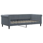 vidaXL Lit de jour avec gigogne sans matelas gris foncé 90x190 cm