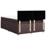 vidaXL Sommier à lattes de lit avec matelas Marron foncé 140x190 cm