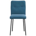 vidaXL Chaises à manger lot de 4 Bleu Velours