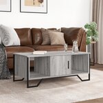 vidaXL Table basse sonoma gris 100x51x40 cm bois d'ingénierie