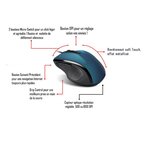 Souris filaire advance shape 6d wired mouse (bleu)