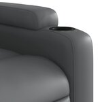 vidaXL Fauteuil de massage inclinable Gris Similicuir
