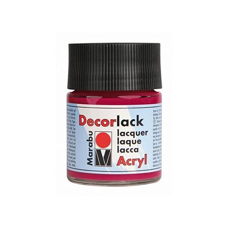 Flacon 50 ml Peinture Acrylique DECORLACK Rouge Carmin MARABU