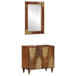 vidaXL Set de Meubles de Salle de Bain 2 Pièces Marron 62 x 33 x 58 cm