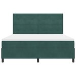 vidaXL Lit à ressorts avec matelas Vert foncé 180 x 200 cm Velours