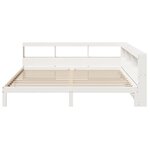 vidaXL Lit bibliothèque sans matelas blanc 200x200 cm bois pin massif