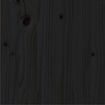 vidaXL Cadre de lit Noir Bois de pin massif 90x200 cm