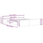 vidaXL Cadre de lit sans matelas blanc 160x200 cm
