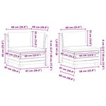 vidaXL Ensemble de canapés d'extérieur avec coussin 4 Pièce Marron