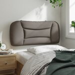 vidaXL Coussin de tête de lit Hvar taupe 90 cm tissu