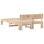 vidaXL Cadre de lit Marron 135 x 190 cm Bois de pin massif