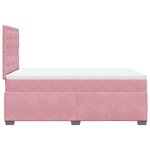 vidaXL Sommier à lattes de lit avec matelas Rose 120x200 cm Velours