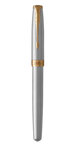 PARKER Sonnet Stylo plume  acier inoxydable  Plume fine  encre noire  Coffret cadeau