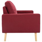 vidaXL Canapé à 2 places Rouge bordeaux Tissu