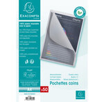 Paquet de 50 pochettes coin en papier transparent 110 g EXACOMPTA