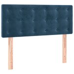 vidaXL Sommier à lattes de lit et matelas Bleu foncé 80x200 cm Velours