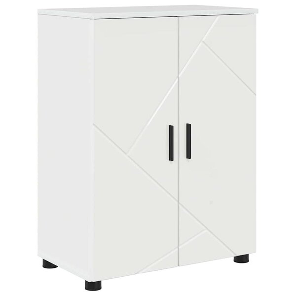 vidaXL Cabinet de salle de bain Blanc brillant 60 x 35 x 80 cm