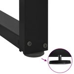 vidaXL Pieds de table basse en T  2 pièces  noir  60 x 25 x (30-31) cm  acier
