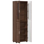 vidaXL Haut Armoire avec étagère FLORIN Chêne brun 60 x 35 x 182 cm