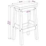 vidaXL Tabouret de bar haut EKAI 2 pc Noir 40 x 29 x 63 cm