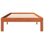 vidaXL Cadre de lit sans matelas cire marron 90x200 cm bois pin massif