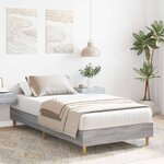 vidaXL Cadre de lit sans matelas sonoma gris 90x190 cm