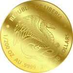 Pièce de monnaie en Or 30 Dollars g 0.155 (1/200 oz) Millésime 2026 MAYA DRAGON 1/200 (PRÉCOMMANDE)