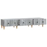 vidaXL Meuble TV Sonoma gris 147 x 34 5 x 30 cm Bois d'ingénierie